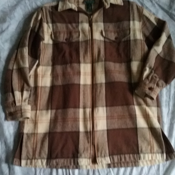 Lauren Ralph Lauren Jackets & Blazers - Lauren Ralph Lauren Plaid Flannel Shirt Jacket Zip